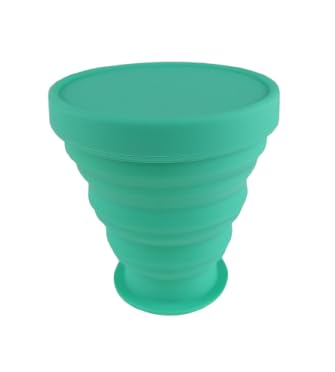 Bella Bliss Sterilizer - Microwave Safe, Collapsible and BPA Free Silicone Period Cup Cleaner - Ecofriendly Feminine Hygiene (Green)