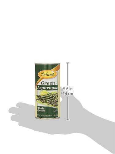 Roland Foods Whole Green Asparagus Spears, Specialty Imported Food, 14.1 Ounce Can, Pack of 1