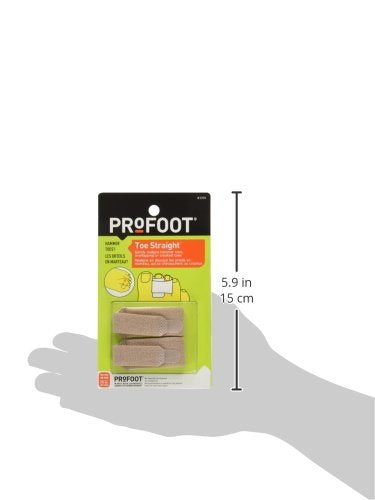 PROFOOT Toe Straight Hammertoe Wrap, Toe Straightener to Realign Overlapping or Crooked Toes, Hammer Toe Corrector for Women & Men, Non-Bulky, One Size Fits All, 1 Pair