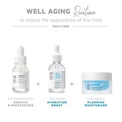 SVR Refresh Concentrate Eye Serum with Hyaluronic Acid, Peptides, and Caffeine. Decongest, Awaken, Tone, and Smooth Puffy Eyes. Targets Dark Circles and Under-eye Bags, 0.5 fl. oz.