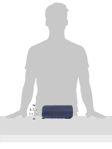 DMI Lumbar Roll Back Support Cushion Pillow - Foam Lumbar Cushion with Cover and Strap, Navy