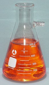 United Scientific FG5340-500 Borosilicate Glass Heavy Wall Filtering Flask, Bolt Neck with Tubulation, 500ml Capacity
