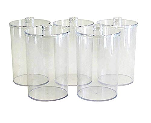 Graham-Field Plastic Sundry Jars with Lids – Clear, Unlabeled Medical Dressing Storage Containers (Set of 5)