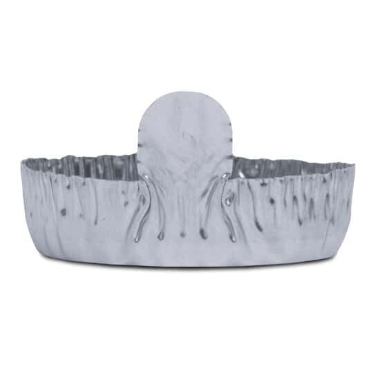 Cole-Parmer 43 mm Aluminum Crimpled-Walled Weighing Dishes with Tab, 20 mL, 100/Pk