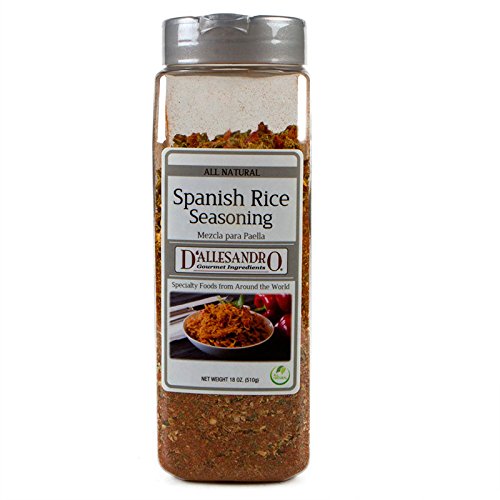 D'Allesandro Spanish Rice Seasoning Blend - Authentic Flavor, Premium Ingredients, Bulk 18 oz Jar