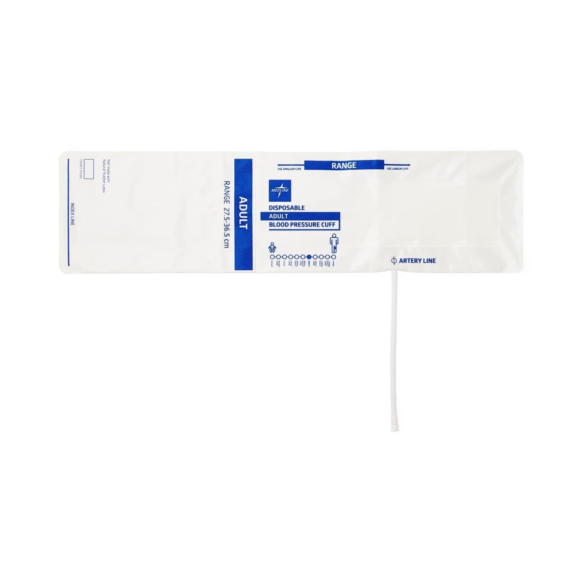 Disposable Soft Cloth 1-Tube Blood Pressure Cuff with Marquette Connector, Adult,5,Bag,MDS9913MQ