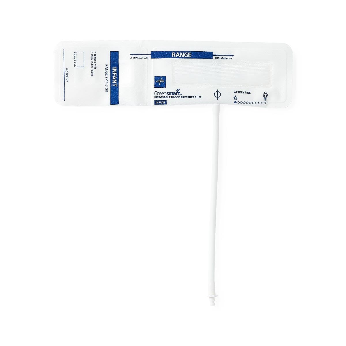 Greensmart Disposable 1-Tube Blood Pressure Cuff with HP Bayonet Connector, Infant,5,Bag,MDS9910HPNG