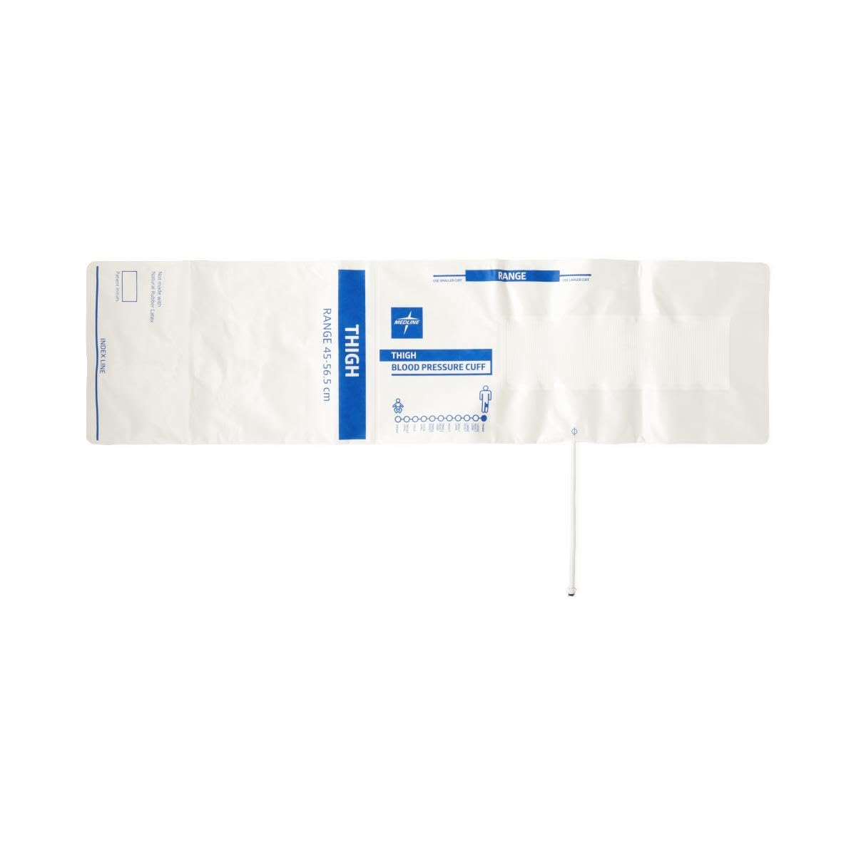 Disposable Soft Cloth 1-Tube Blood Pressure Cuff with Male Marquette Connector, Thigh,5,Bag,MDS9915MQML