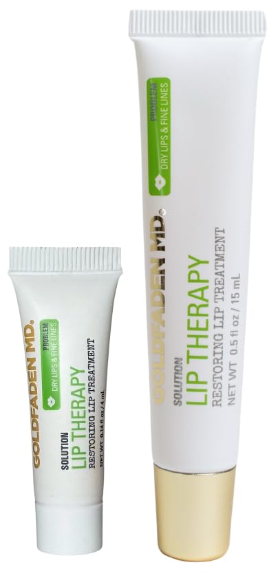 Goldfaden MD Lip Therapy | Restoring Lip Treatment | w/Peptides, Hyaluronic Acid, Fruit Berry Wax, Borage Oil, Rose Hip Oil & Vitamin E | Nourishes, Hydrates & Plumps Appearance 0.14 fl oz / 4 mL