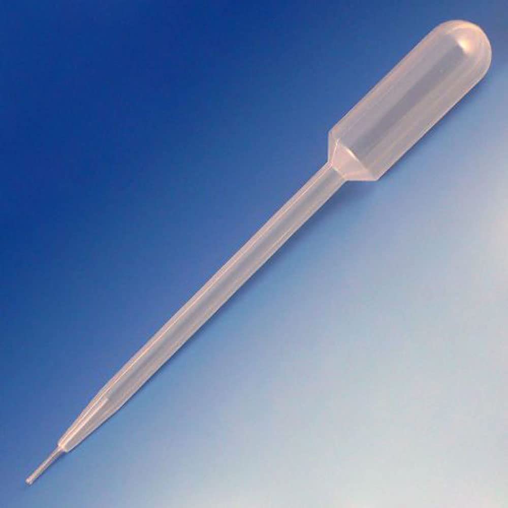 Globe Scientific 134070-S20 Transfer Pipet, Fine Tip, LDPE, 5mL Capacity, Sterile, 153mm Length, Pack of 400