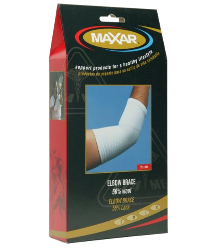 MAXAR Medical Grade Elbow Compression Sleeve for Men and Women - Wool Elbow Brace Support for Arthritis, Tendonitis, Tennis Elbow and Golf Elbow - Elastic Compression Sleeves for Arms Joint Support
