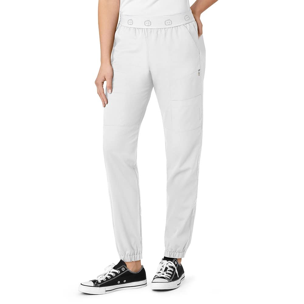 WonderWink Women's WonderWink PRO Slim Cargo Jogger Pant, White, M P