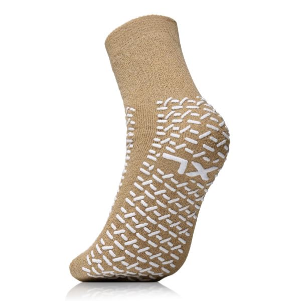 Medline 081602713 Double-Tread Slipper, Beige, X-Large