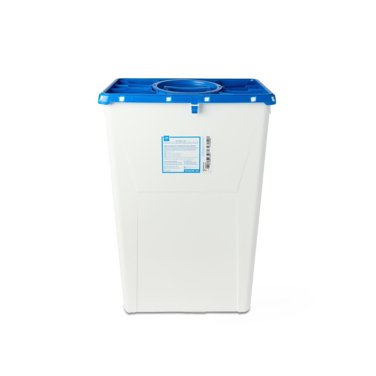 Nonhazardous Pharmaceutical Waste Container with Port Lid, White, 18 gal.,1,Each,MDS707318H
