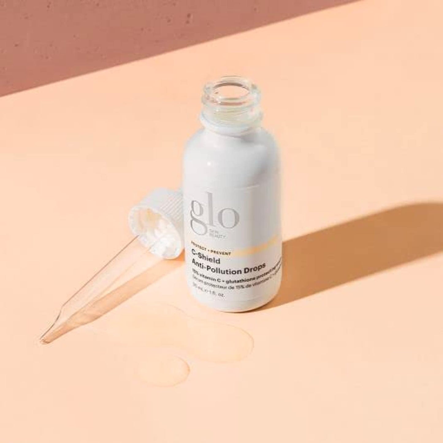 Glo Skin Beauty C-Shield Anti-Pollution Drops Travel Size, Offers Advanced Anti-Pollutant and Blue Light Protection for Improved Complexion Clarity and Renewed Radiance (0.43 Fl Oz)