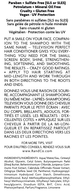 R+Co TELEVISION Perfect Hair Conditioner – Retail Liter Hydrating & Smoothing Hair Conditioner, Adds Shine & Softness, All Hair Types