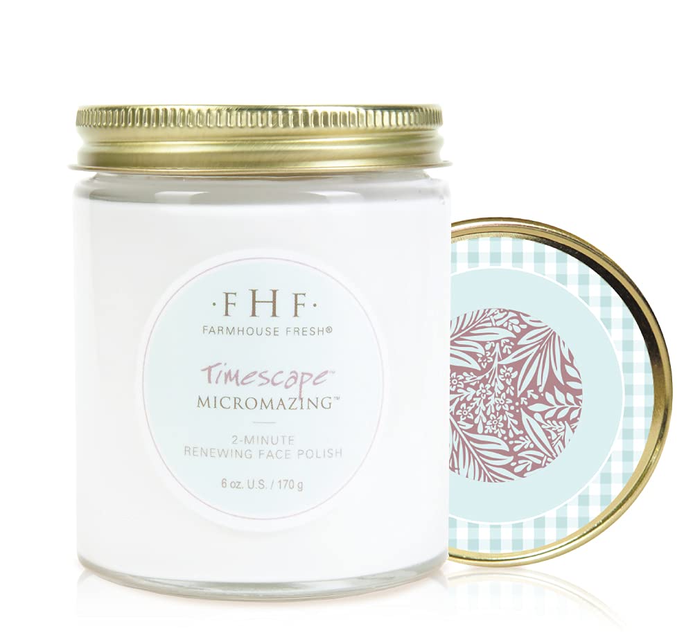 FarmHouse Fresh Face Exfoliator, Plant-Based Face Scrub, Gentle Exfoliating Face Polish With Cucumber Extract. Timescape Micromazing Facial Polish. 6 Oz
