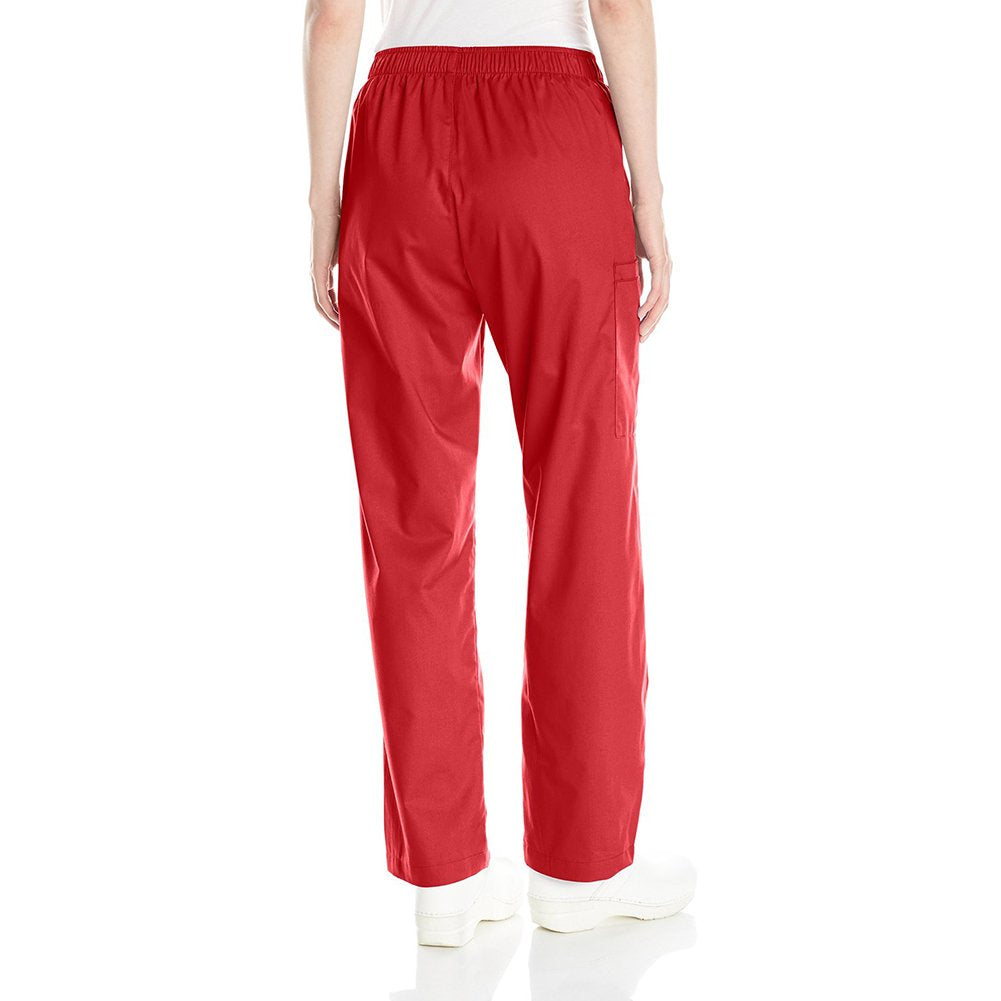 WonderWink Women's Pull-On Cargo Pant, Red, 3X-Large