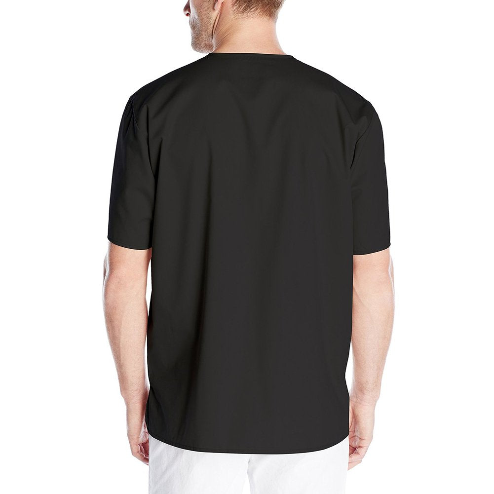 WonderWink Men's V-Neck Top, Black, X-Large