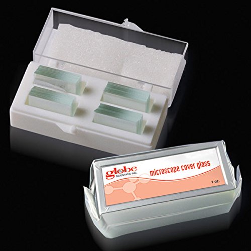 Globe Scientific 1405-20 Cover Glass, 24 x 24mm, No. 2 Thickness (Case of 10)