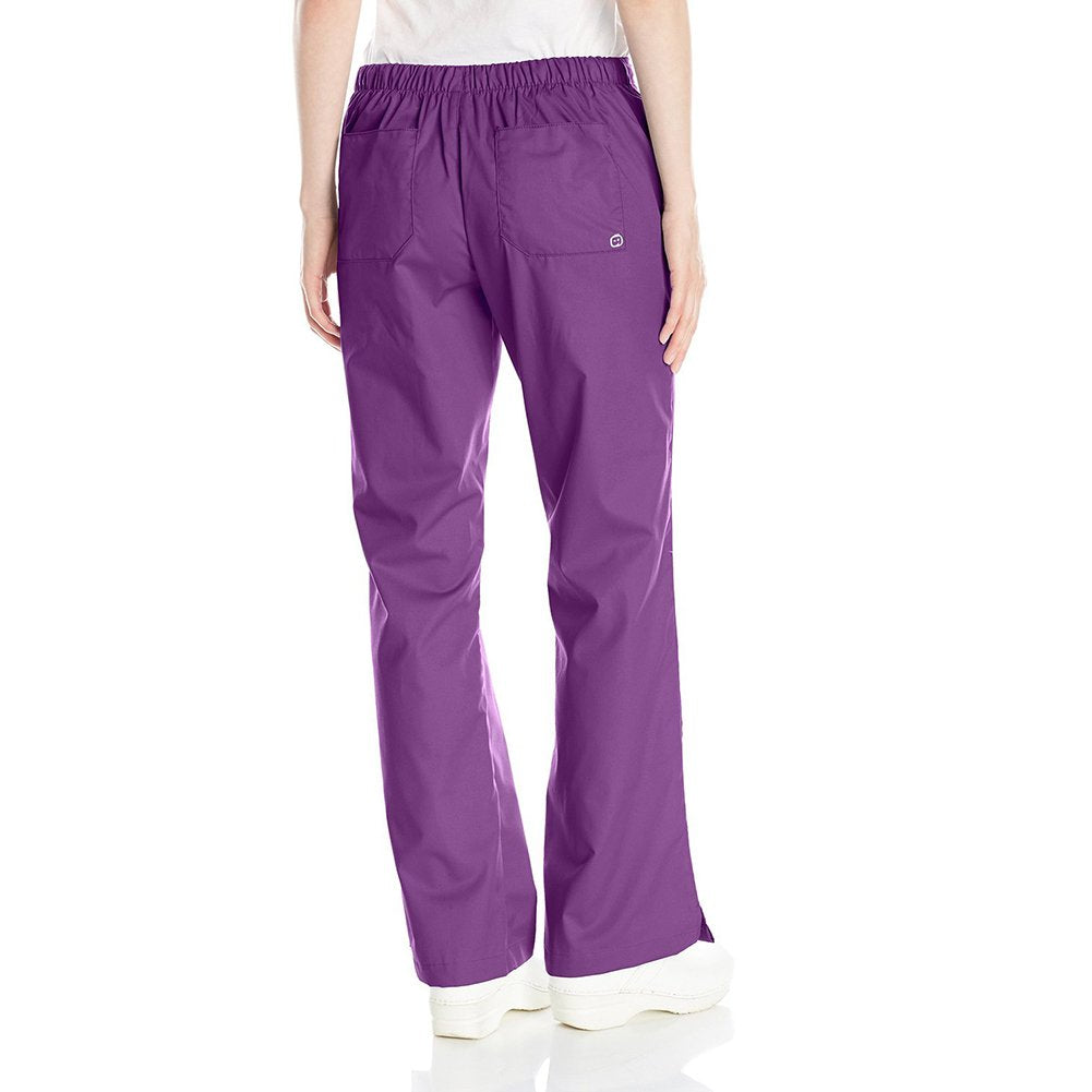 WonderWink Women's Wonderwork Flare Leg Scrub Pant, Eggplant, X-Large