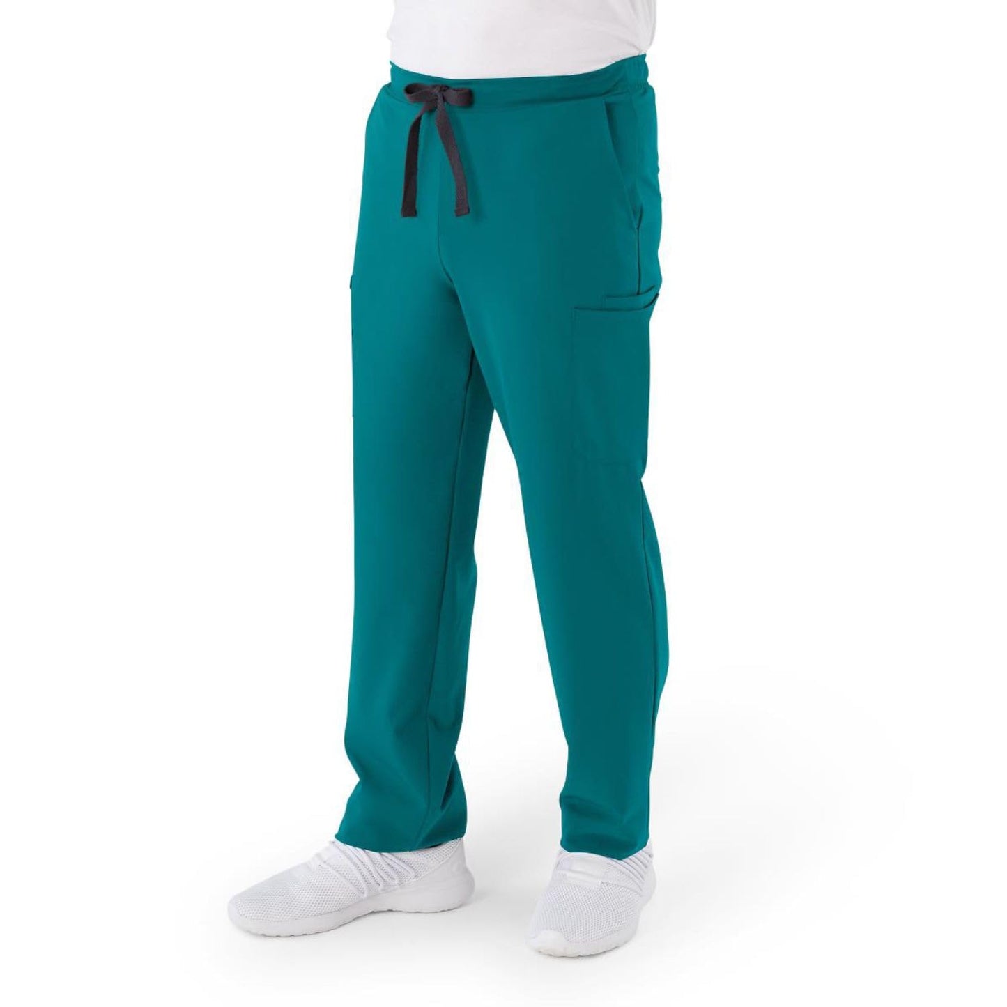 ave. Unisex Clinton Straight Leg Six Pocket Cargo Scrub Pant in Teal Blue, L