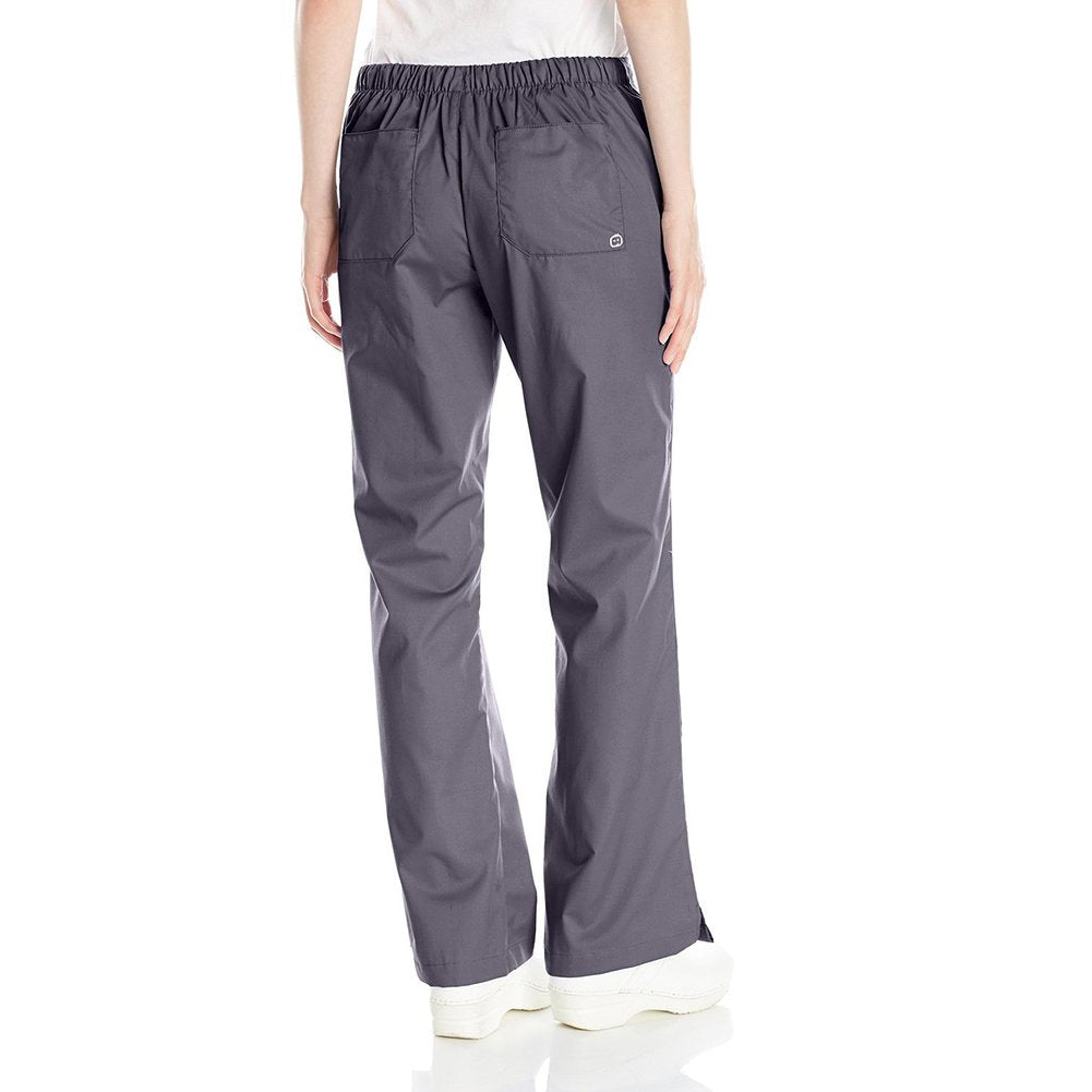 WonderWink Women's Wonderwork Flare Leg Scrub Pant, Pewter, Small/Tall