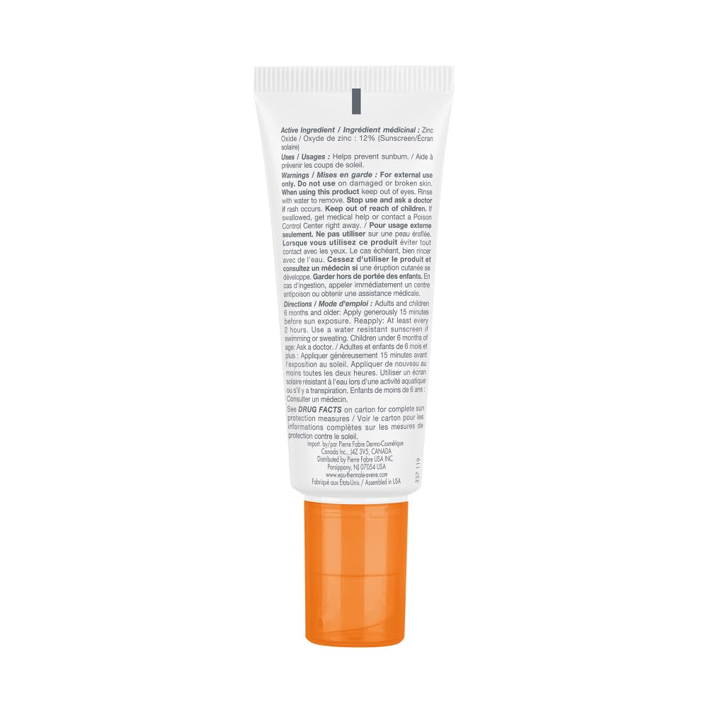 Avène Mineral Sunscreen SPF 50 Face Lotion, fast absorbing, 100% Mineral Sunscreen, Protects against UV, pollution + bluelight, With with Zinc Oxide + Bisabolol, 80 minute water resistance 1.3 oz