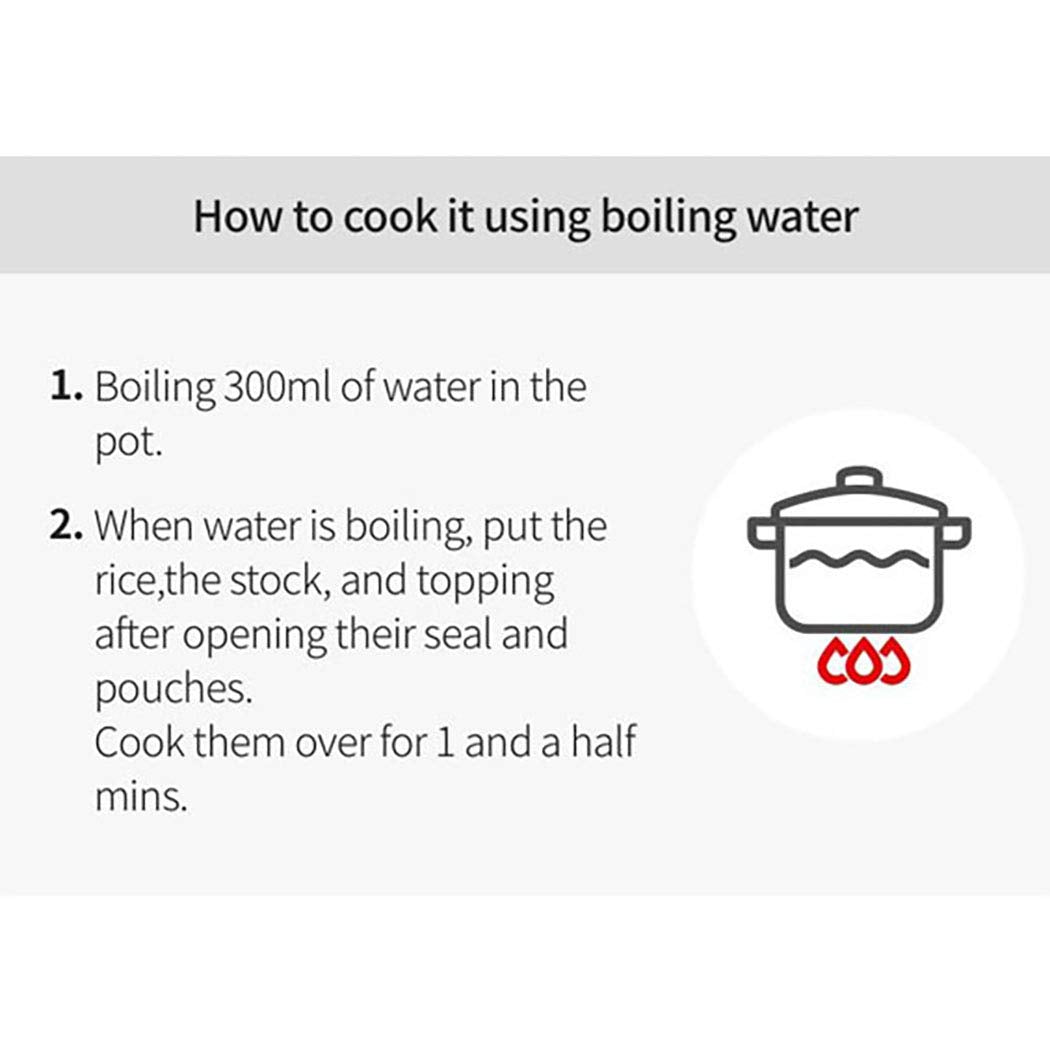 Cupbahn Korean Pre-Cooked Meal with White Rice - 25 Taste by Hetbahn 컵반 햇반 (Seaweed Soup, 4 Bowls)