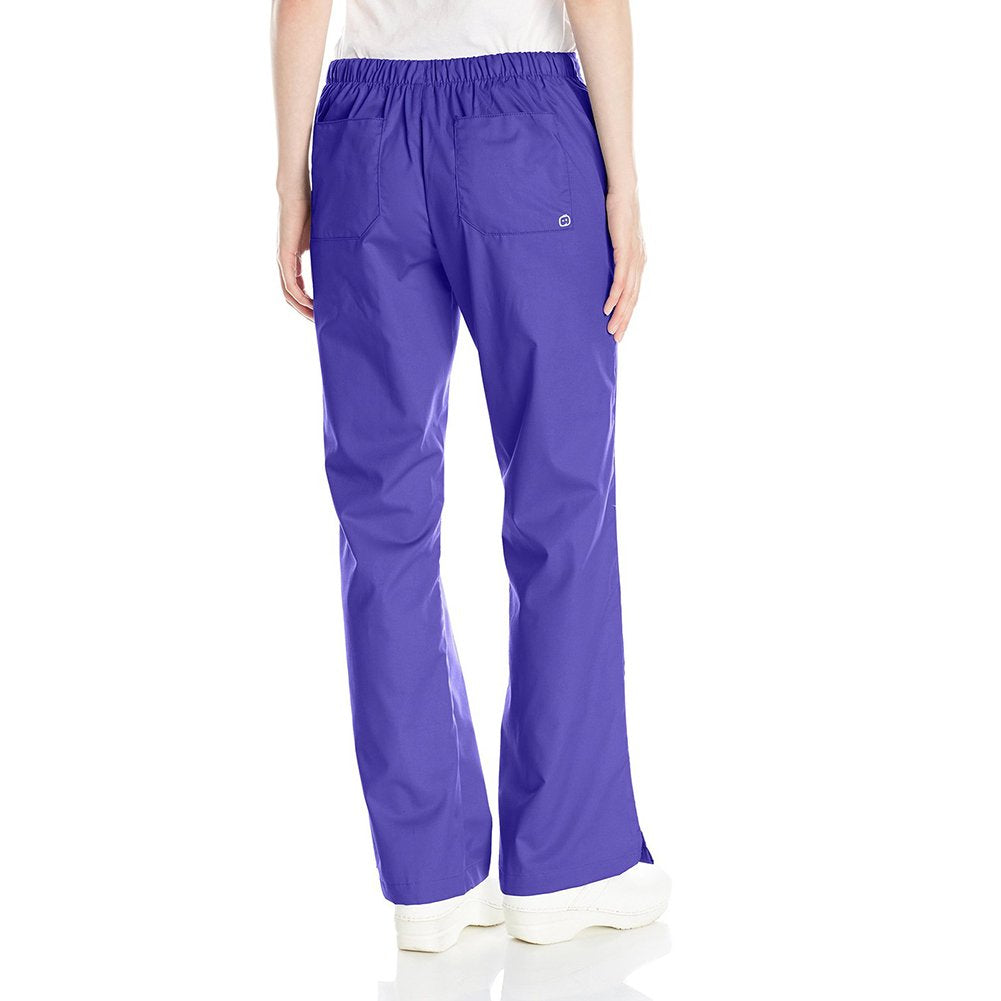 WonderWink Women's Wonderwork Flare Leg Scrub Pant, Grape, Large