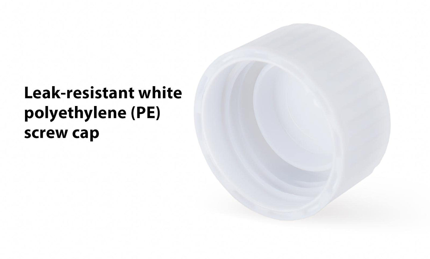 Globe Scientific 6101C Polypropylene Molded Graduations Conical Bottom Self Standing Transport Tubes with Attached White Polyethylene Screw Cap, 5ml Capacity, Pack of 1000