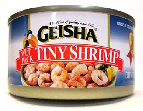 Geisha Wild Caught Tiny Shrimp (Pack of 4 Cans) Dry Weight 4 oz Each