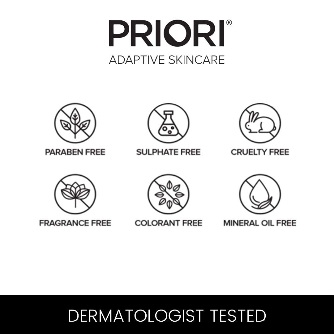 PRIORI Skincare Skin Renewal Cream with Lactic Acid Retexturizing Face Moisturizer for Dark Spots, Fine Lines & Wrinkles, Acne Scars Vitamin C, E, Fragrance Free Women & Men Skincare 1.7 fl oz
