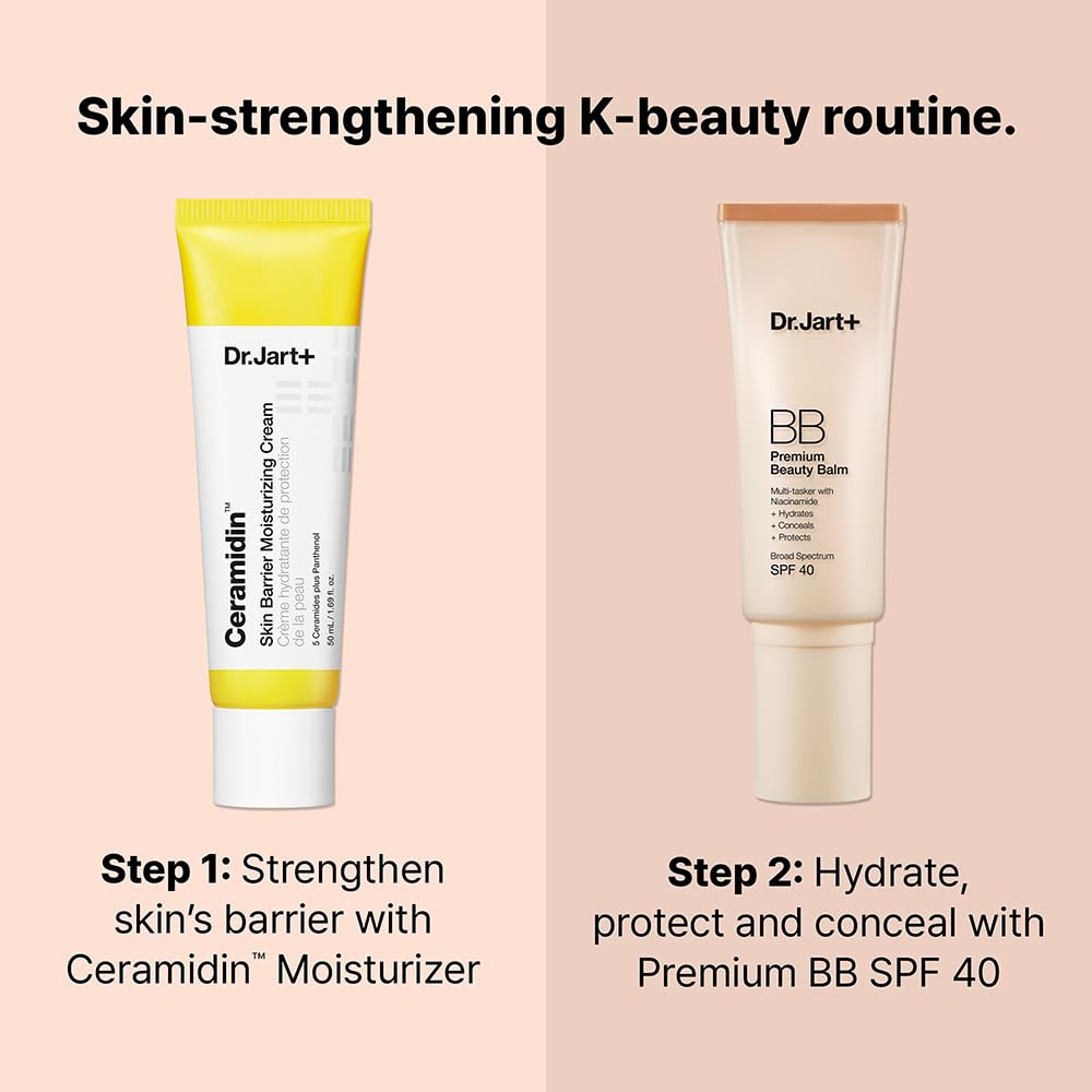 Dr.Jart+ Premium BB Korean Tinted Moisturizer with SPF 40 and Niacinamide | bb cream |Skin Tint | Korean Makeup, 1.35 Fl Oz