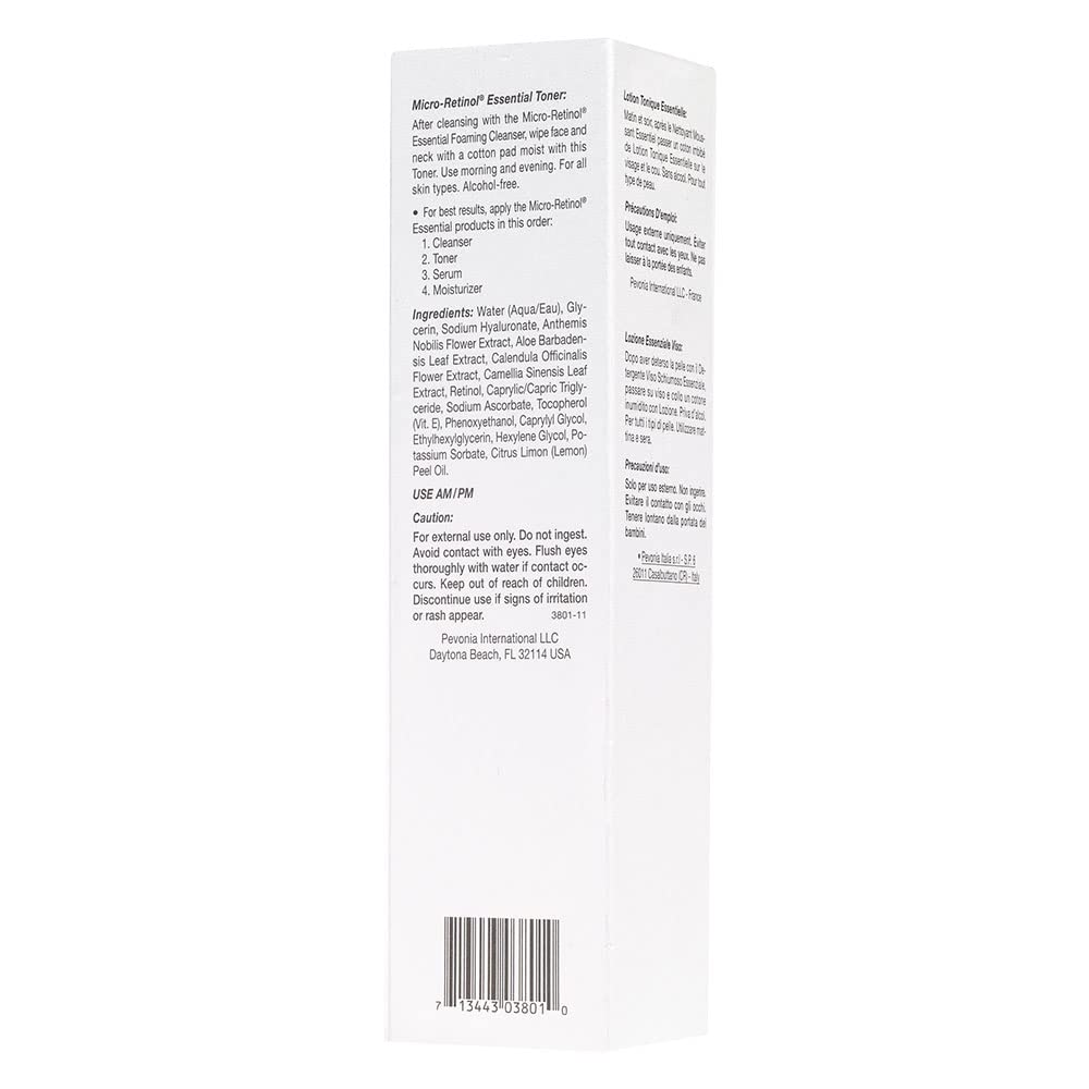 Pevonia Pro Micro-Retinol Essential Toner, 4 Fluid Ounce