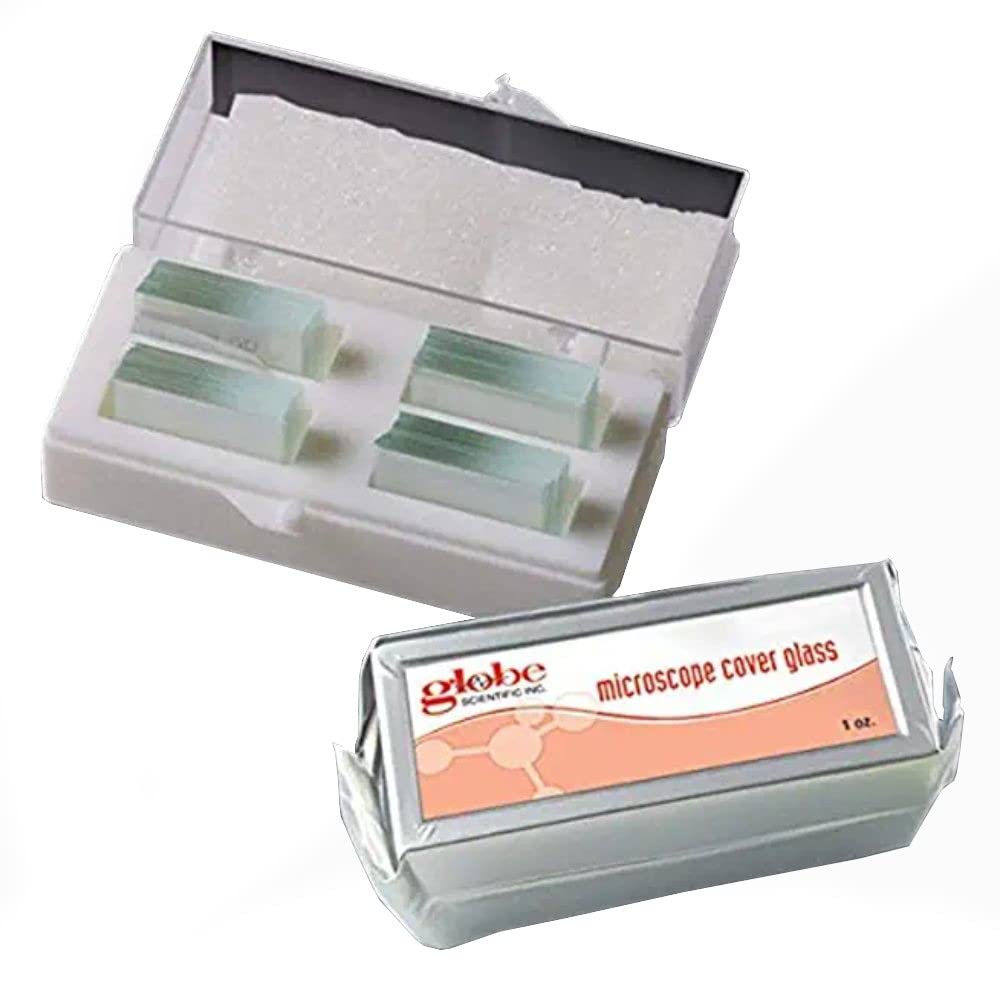 Globe Scientific 1401-20 Cover Glass, 18 x 18mm, #2 Thickness (Case of 10)