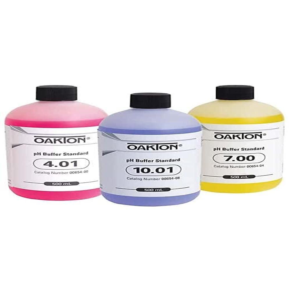 Oakton AO-05942-10 Buffer Pack; 500 mL of Each pH 4.01, 7.00, and 10.01 (Pack of 3)