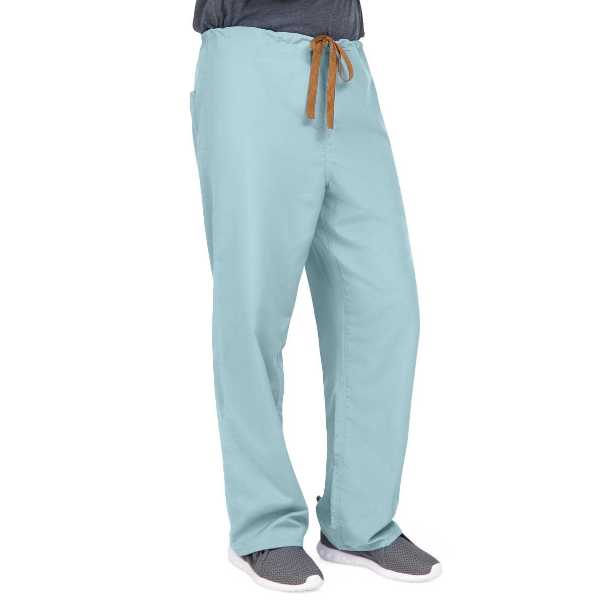 Medline 800NTZXXXL-CA PerforMAX Unisex Reversible Front-Drawstring Scrub Pants, Misty, Size 3XL, Regular Inseam