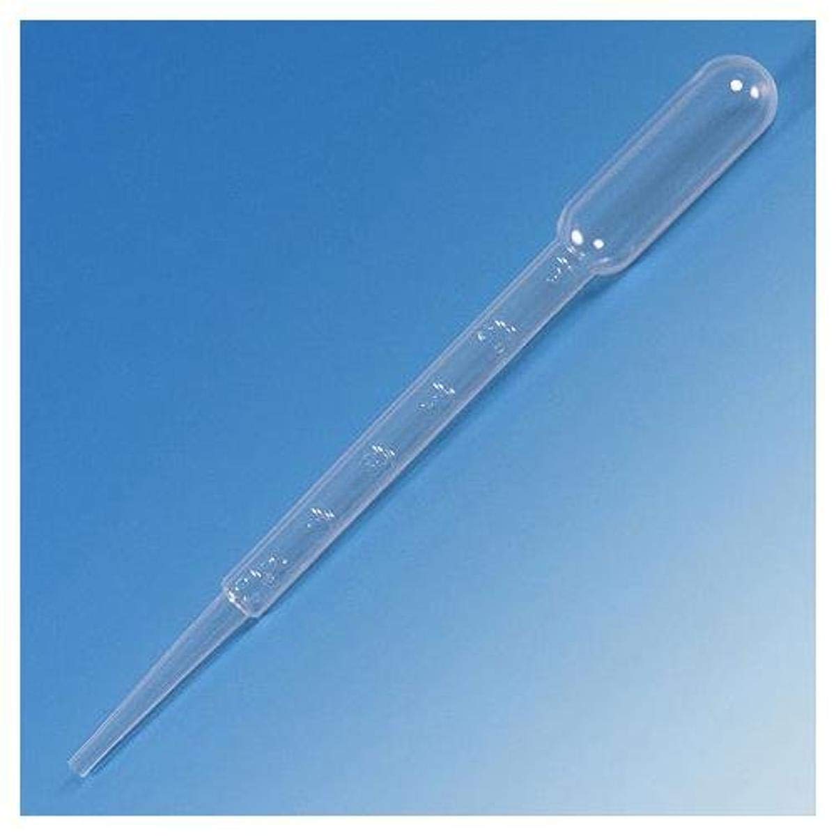 Globe Scientific 137018 LDPE Graduated Transfer Pipet, Large Bulb, Sterile, Individually Wrapped, Peel Pack, 150mm Length, 5.0mL Capacity (Case of 400)
