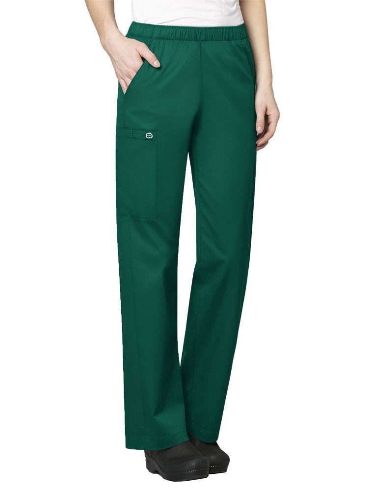 WonderWink Women's Pull-On Cargo Pant, Hunter, XX-Small Petite