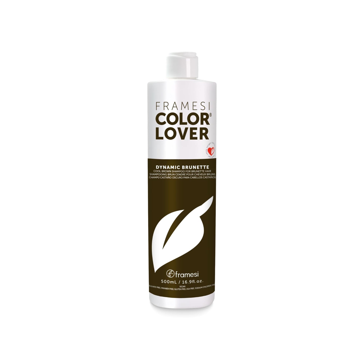Framesi Brunette Hair Care | Color Lover Dynamic Brunette Shampoo, 16.9 fl oz, Sulfate Free Shampoo | Framcolor Extra Charge Chocolate, 4.2 fl oz, Color Refreshing Hair Treatment