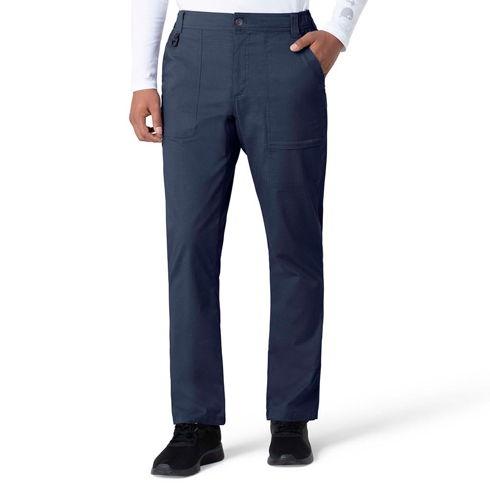 Carhartt Men's Modern Fit Straight Leg Scrub Pant, Navy, L TAL