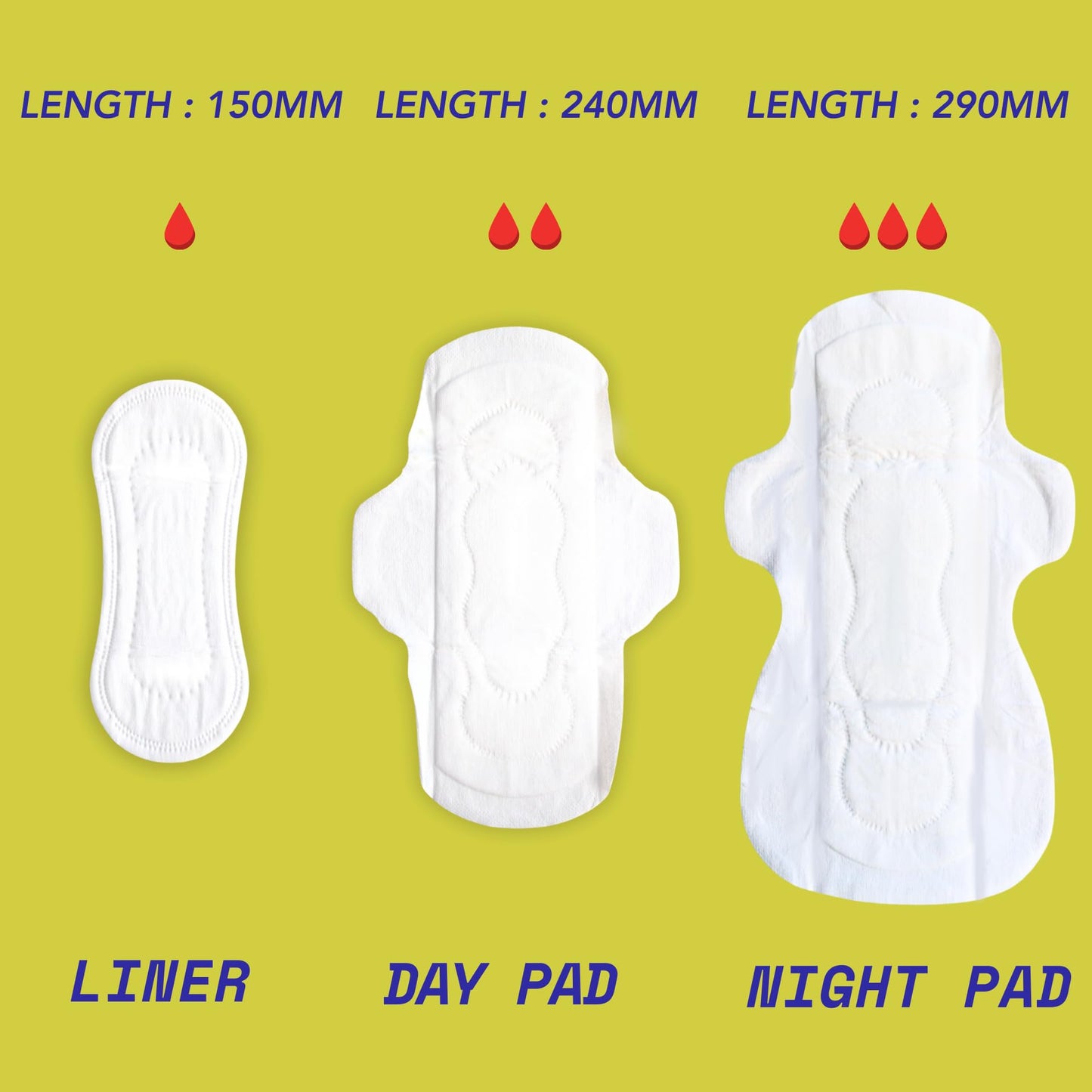 Marlow 100% Organic Cotton Pads + Extra Long Pads with Wings