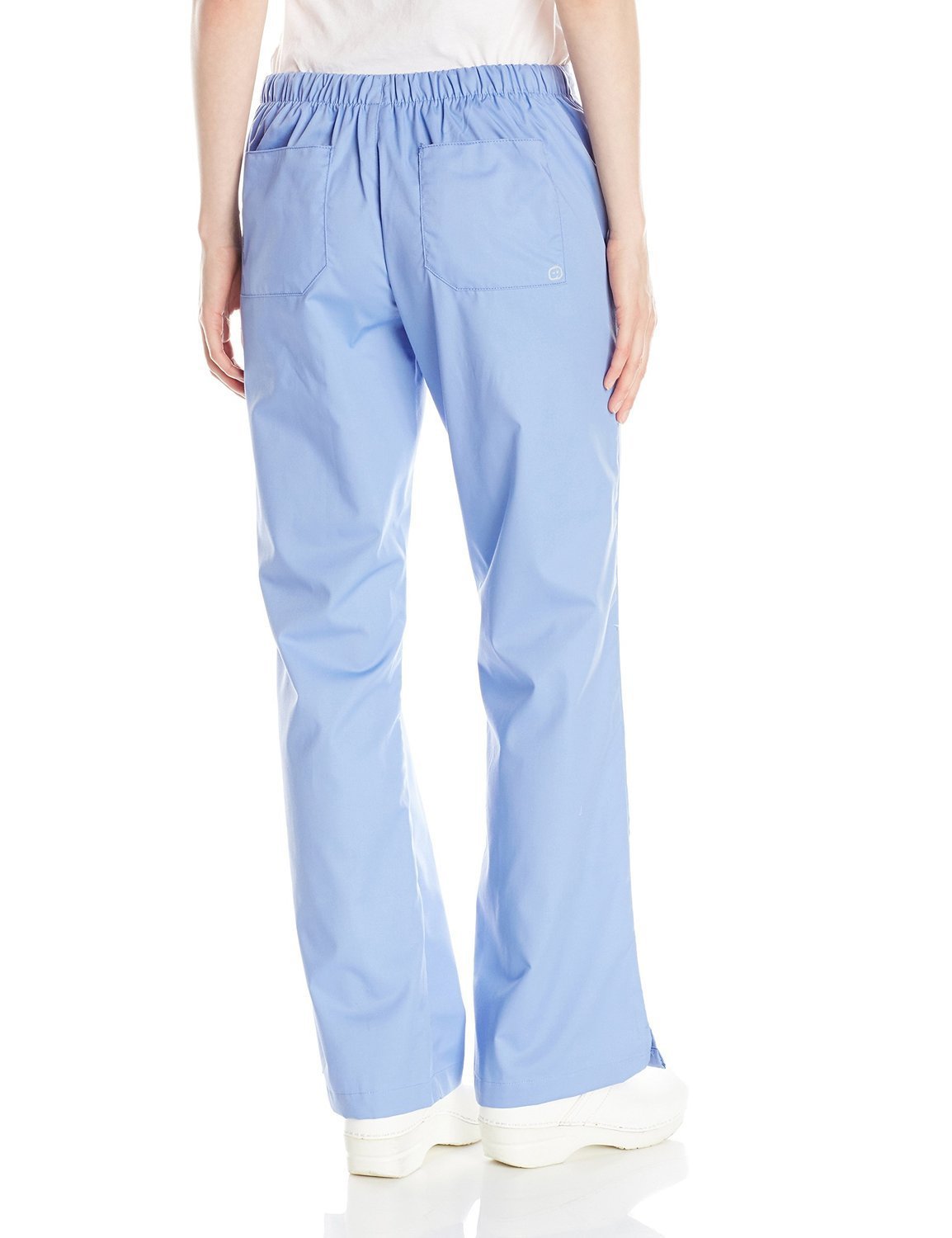 WonderWink Women's Wonderwork Flare Leg Scrub Pant, Ceil Blue, X-Large/Petite