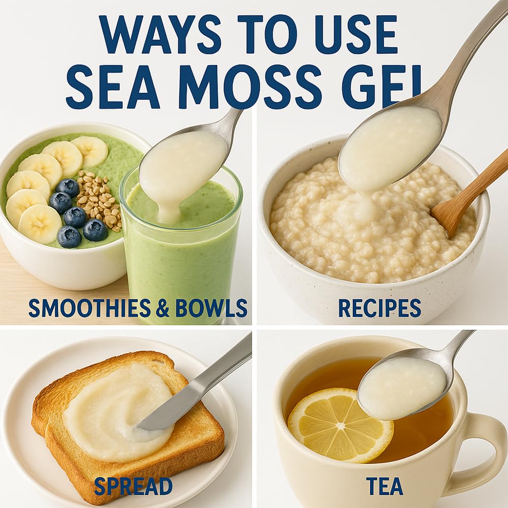 Healistix Raw Sea Moss Gel - Exquisitely Crafted from Irish Seamoss Wildcrafted in The Pristine Waters of St Lucia, A Natural Delight Sea Vegetable in Glass Jar