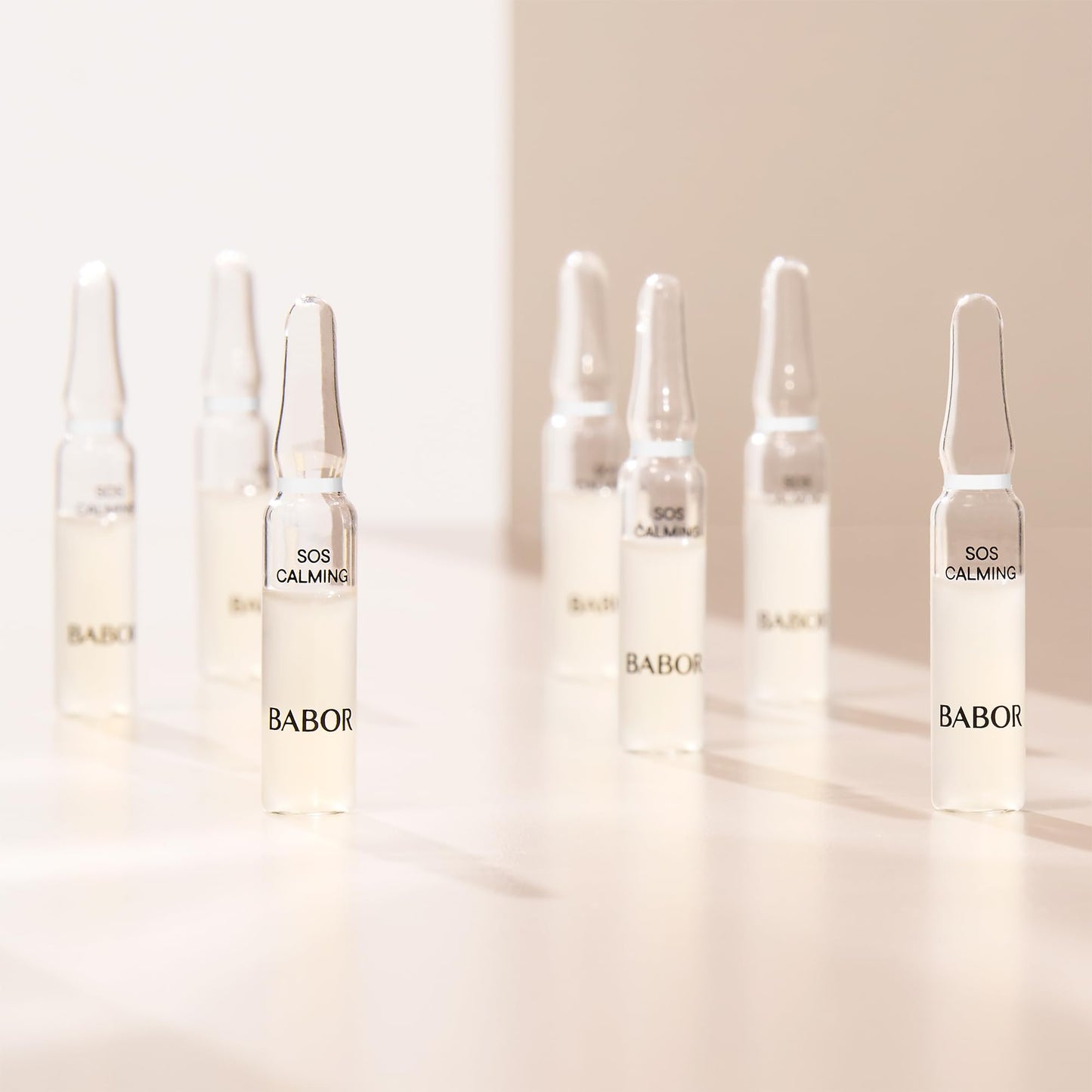 BABOR SOS Calming Ampoule Serum Concentrates, Soothing Serum to Treat Irritated Skin, Reduce Redness and Strengthen Skin Barrier, 7 Day Treatment