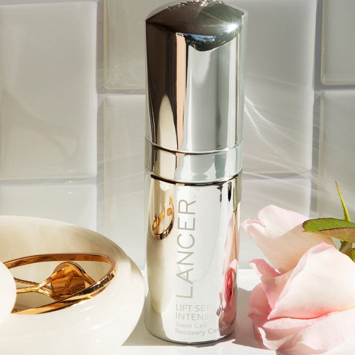 Lift Serum Intense with Stem Cell Complex, Elegant Serum Uses Pure 24K Gold and Stem Cell Complex, Delivers Firming and Lifting Effects, Supports Skin's Natural Cycle