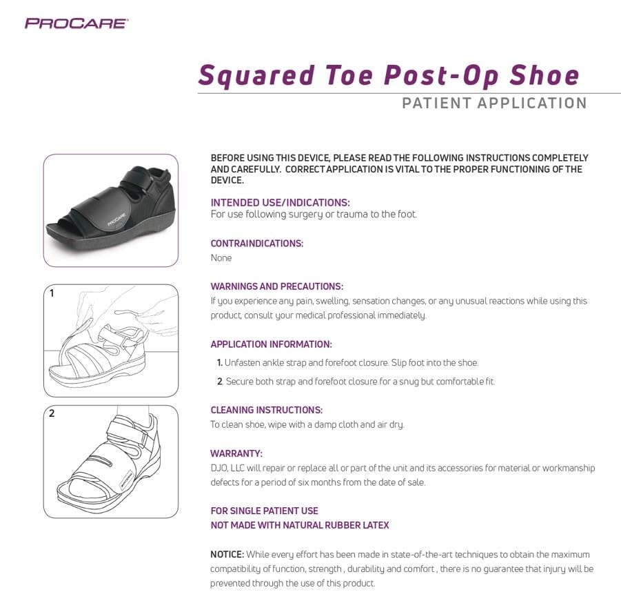 ProCare 79-81233 Squared Toe Post-Op Shoe