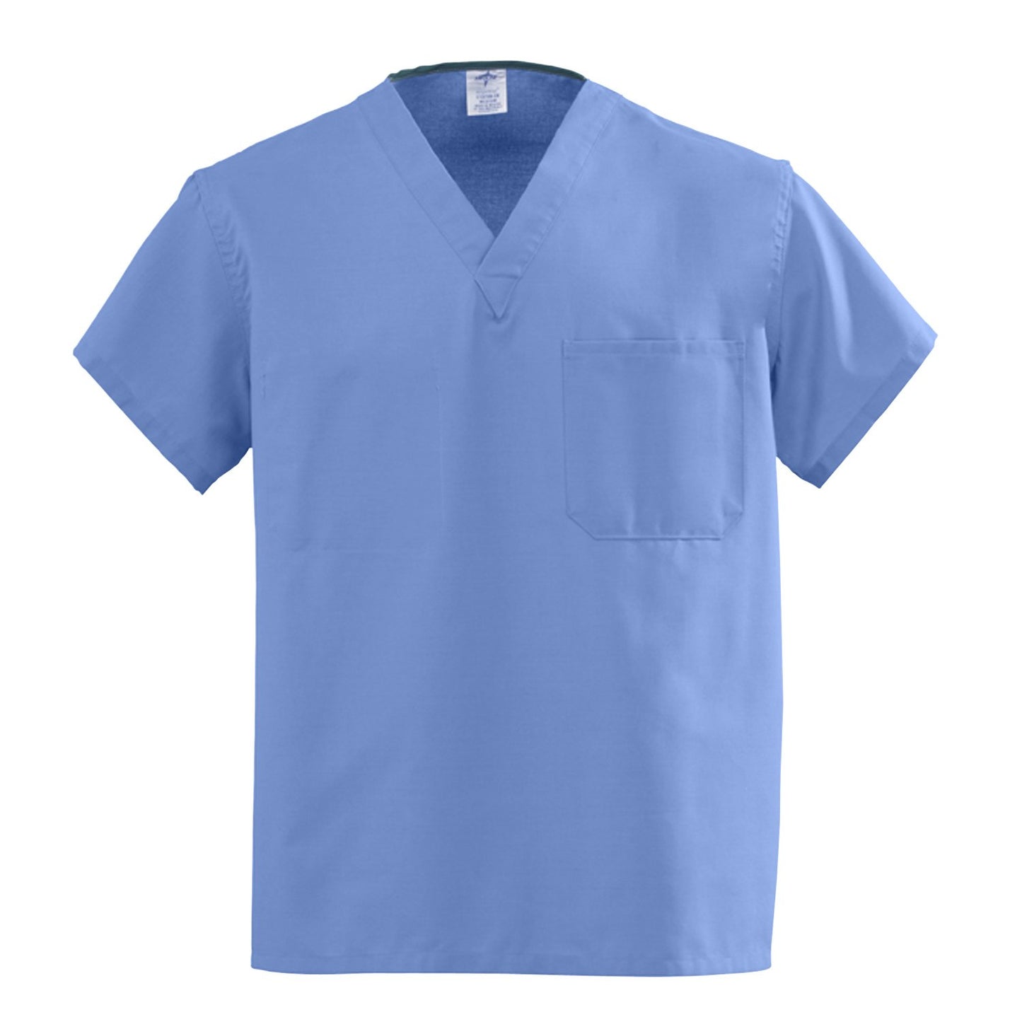 Medline AngelStat Unisex Reversible V-Neck Scrub Top, 2 Pockets, Jade, Size Large