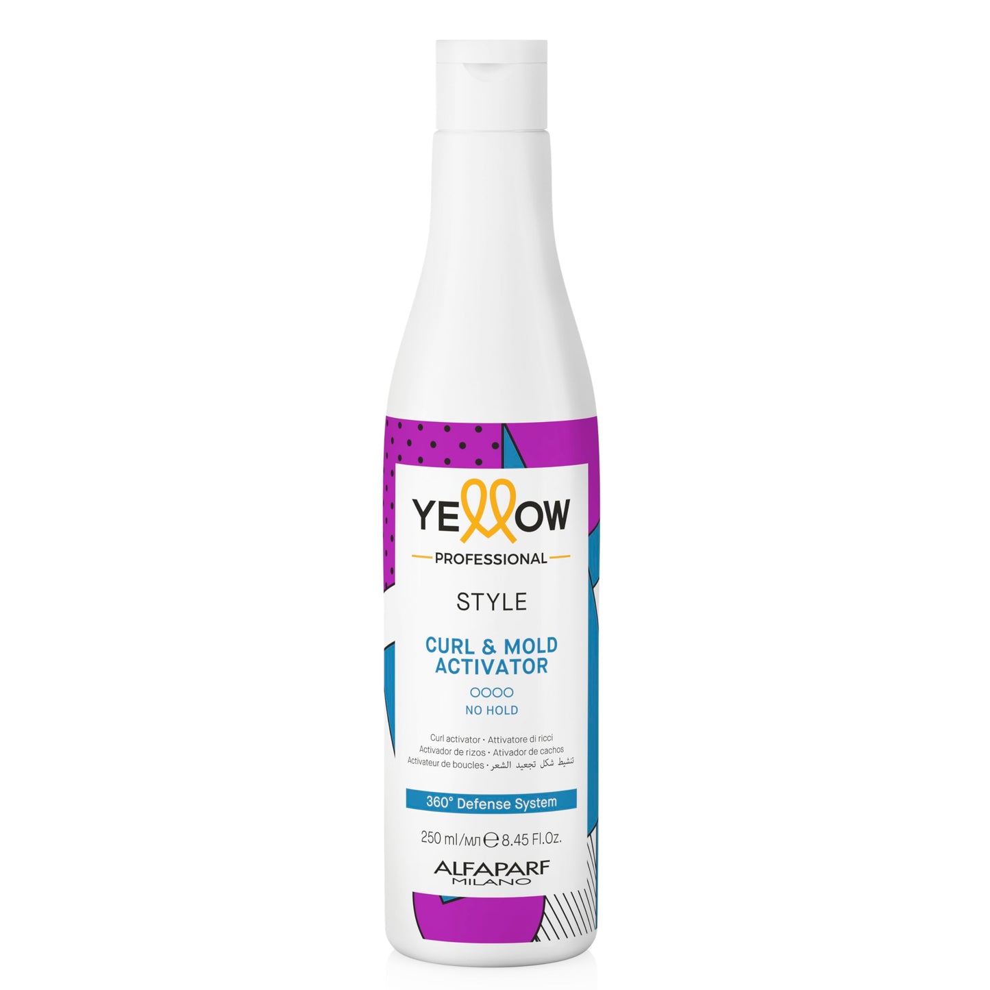 ALFAPARF MILANO Yellow Style Curl and Mold Activator - Light Texture - Adds Moisture and Shine - Reactivates, Defines Curls, Hydrates, Protects Wavy and Curly Hair - Vegan Formula